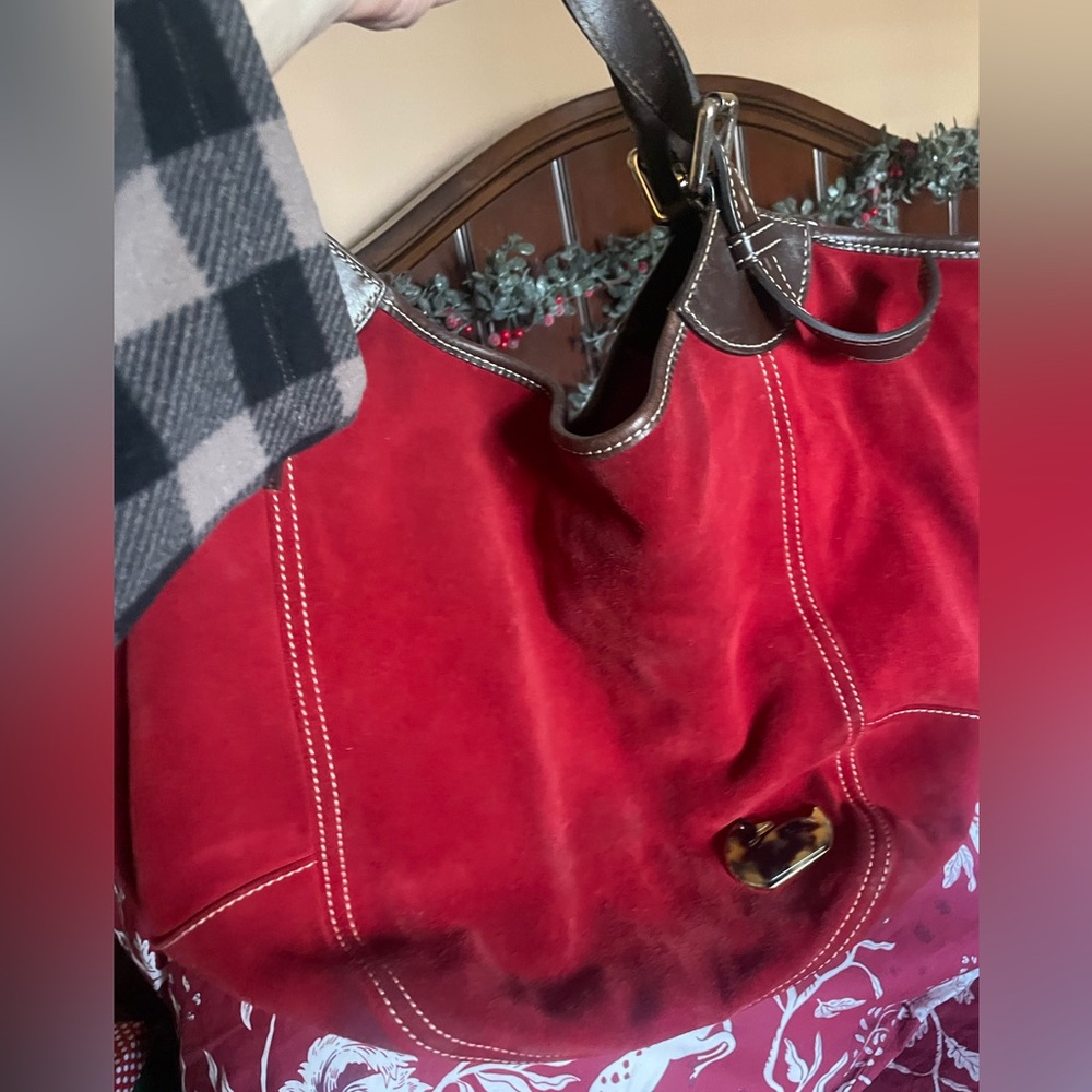 Dooney Bourke suede tote satchel
